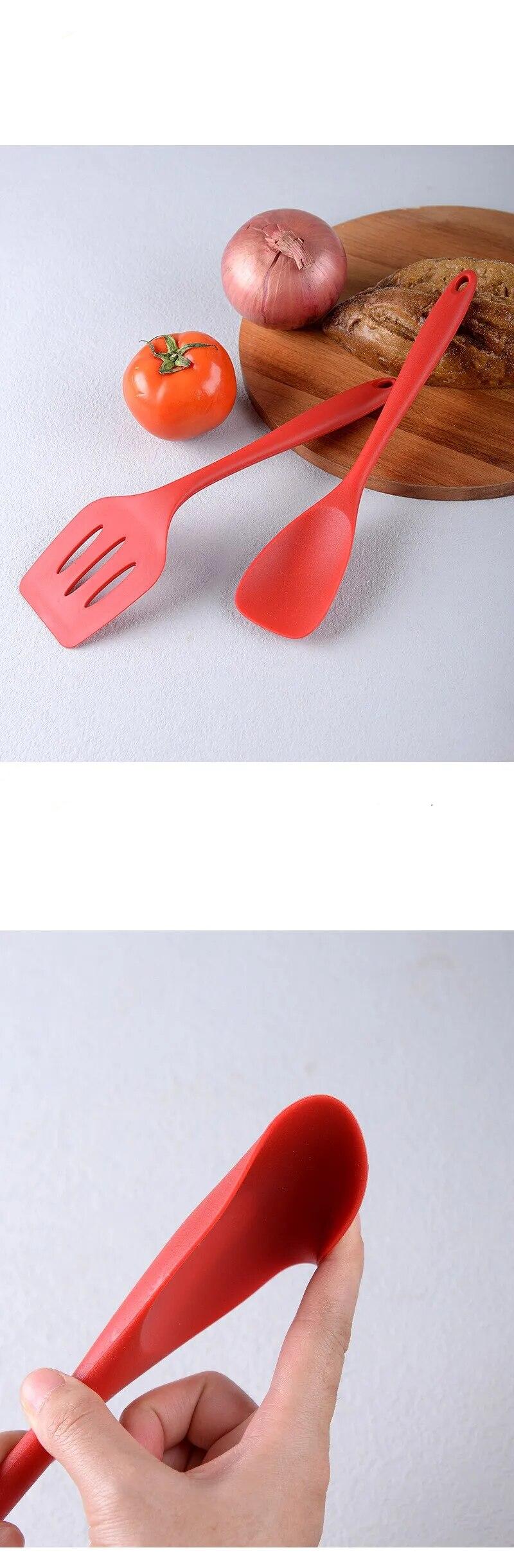 10 PCS Silicone Cookware Set Kitchen Cooking Tools Baking Tools Tableware Silicone Shovel Spoon Scraper Kitchen Accessories